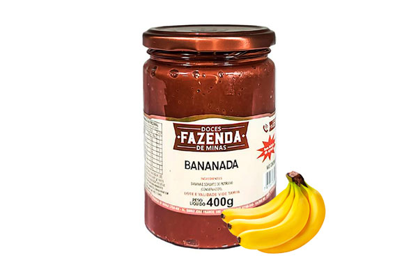 Bananada sem açúcar 400g - Fazenda de Minas